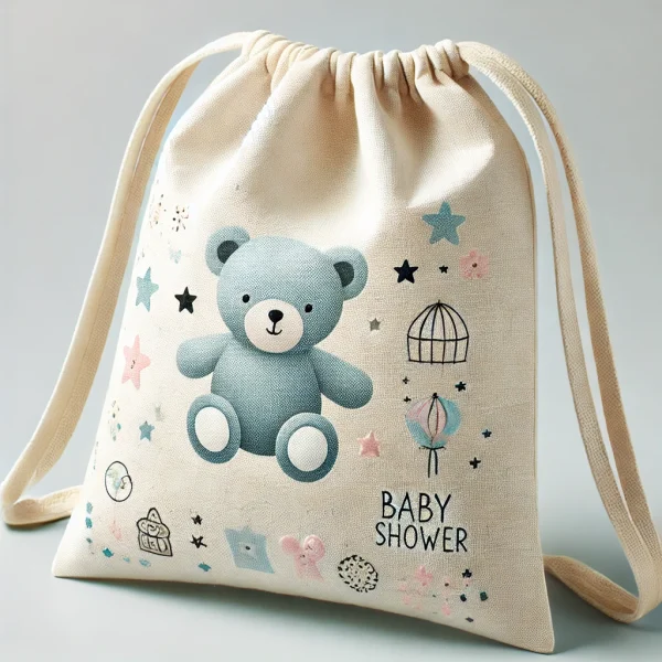 Bolsas de Tocuyo para Baby Shower__-
