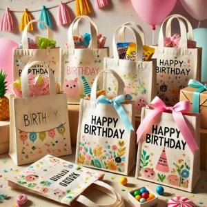 bolsas de tocuyo para cumpleaños