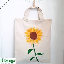 bolsa de tocuyo para pintar a mano
